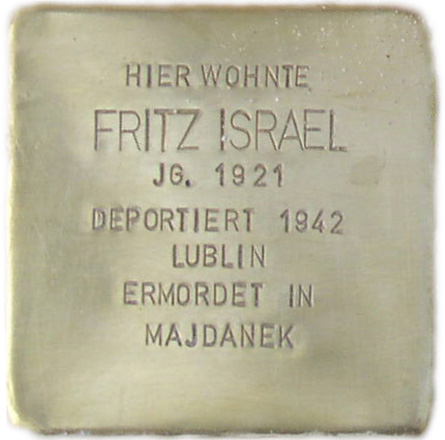  - Stolperstein_FritzIsrael